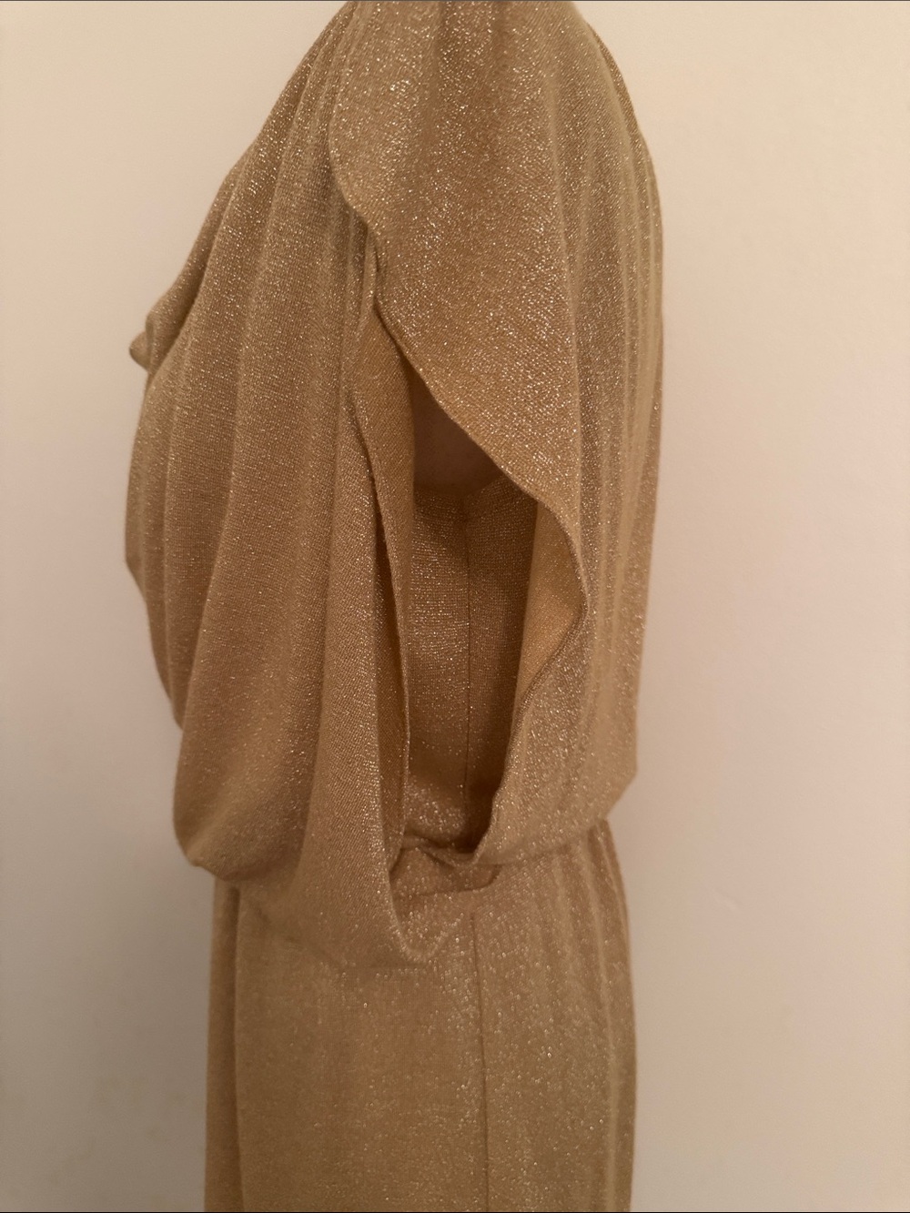 Gold Mini Dress, Size 6 - Picture 5 of 5
